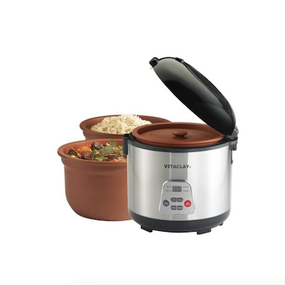 VitaClay VF7700-6 Chef Gourmet 6-Cup Rice and Slow Cooker