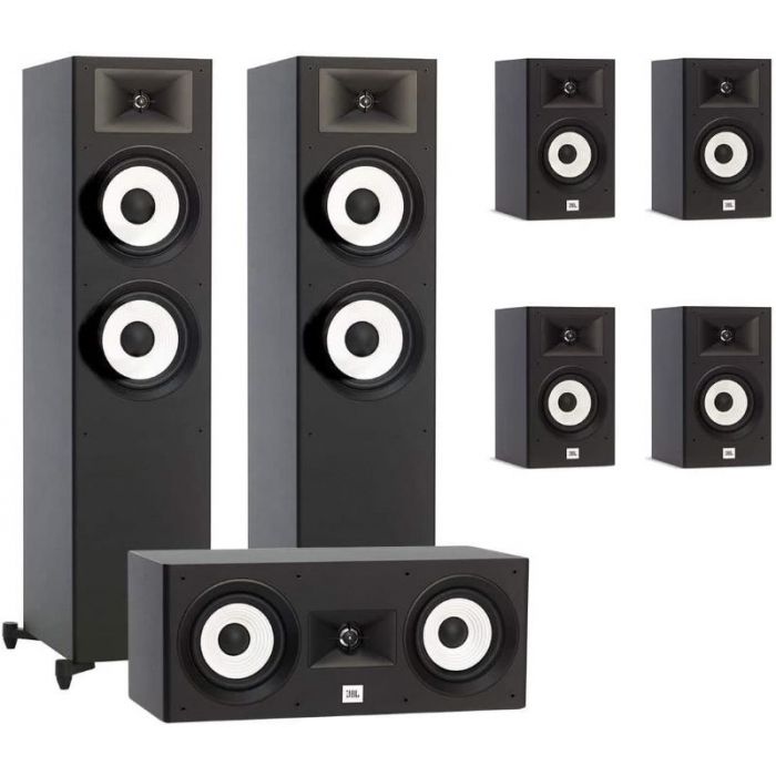 JBL 7.0 System with 2 JBL Stage A190 Floorstanding Speakers, 1 JBL