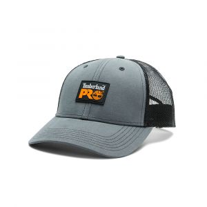 Timberland Men's PRO® A.D.N.D. Gritman Low-Profile Trucker Hat, Mesh, Moisture-Wicking, Adjustable, Pewter, One Size