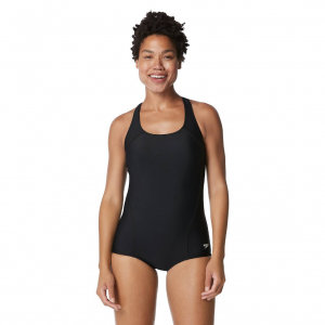 Speedo Women's Conservative Ultraback One Piece Swimsuit, Chlorine Resistant, Nylon Blend