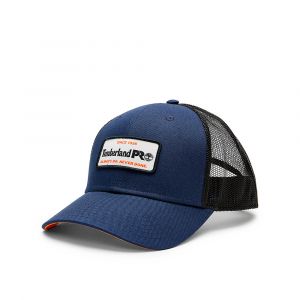 Timberland Men's PRO® A.D.N.D. Mid-Profile Trucker Hat, Mesh Back, Moisture-Wicking, Adjustable Fit, Navy, One Size