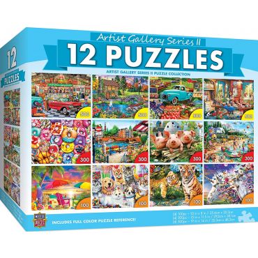 Masterpieces Artist Gallery 12-Pack Jigsaw Puzzles