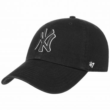 47 Brand New York Yankees Clean Up Cap, Black/White