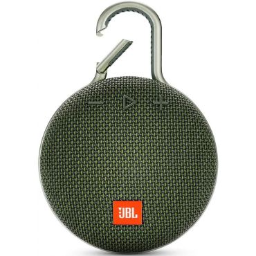 JBL Clip 3 Waterproof Portable Bluetooth Speaker with 10-hours of Playtime, Forest Green