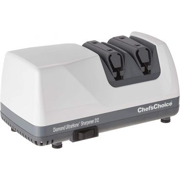 Chef's Choice 2-Stage 312 UltraHone Electric Knife Sharpener for Straight and Serrated Knives, White