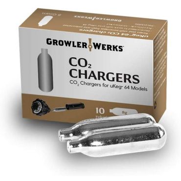 GrowlerWerks uKeg 64 CO2 Chargers 8g, Box of 10
