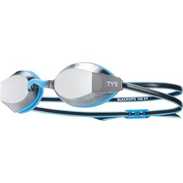 TYR Blackops 140 EV Racing Mirrored Goggles Junior Fit, Silver/Blue/Black