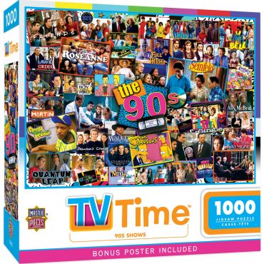Masterpieces TV Time 1000 Piece Jigsaw Puzzle, 90's Shows