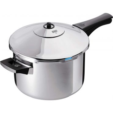 Kuhn Rikon 3.7-Quart Duromatic Stainless-Steel Saucepan Pressure Cooker,  Stainless