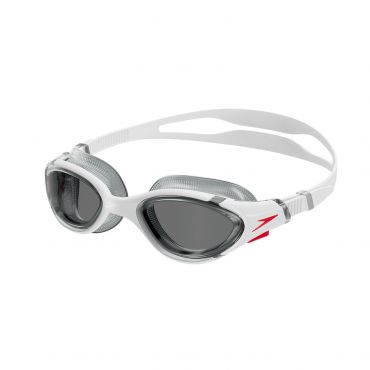 Speedo Biofuse 2.0 Goggle, White / Red / Light Smoke