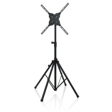 Gator Cases Frameworks Deluxe Quad Legged LCD/LED stand with Lift-EEZ Piston; Fits Up To 65"