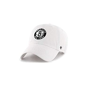 47 Brand Brooklyn Nets Team Clean Up Adjustable Cap, White