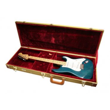 Gator Cases Deluxe Wood Case for Electric Guitars; Tweed