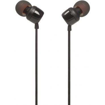 JBL Tune 110 In-Ear Headphone with One-Button Remote/Mic, Black