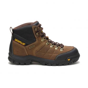 CAT Footwear Men's Threshold Waterproof Soft Toe Work Boot, Real Brown, Size W 12