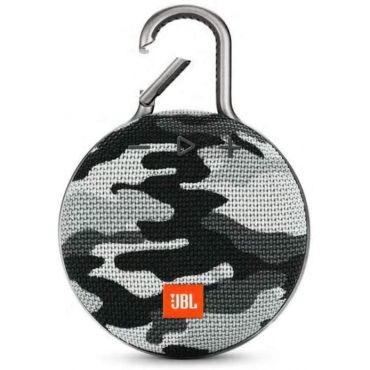 JBL Clip 3 Waterproof Portable Bluetooth Speaker with 10-hours of Playtime, Black/White Camo