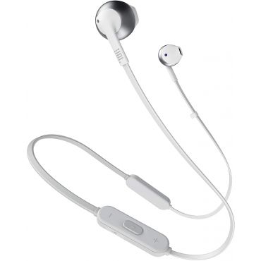 JBL Tune 205BT Wireless Earbuds with 3-Button Remote/Mic, Silver