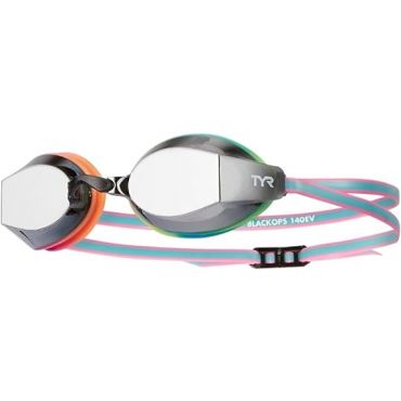 TYR Blackops 140 EV Racing Mirrored Performance Goggles, Rainbow
