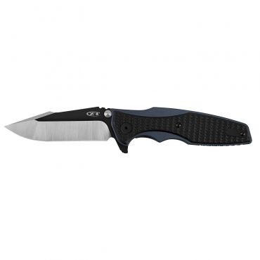 Zero Tolerance 0393 Rick Hinderer 3.5" KVT Harpoon Style Plain Folding Knife Blue