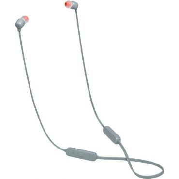 JBL Tune 115BT In-Ear Wireless Headphone with 3-button Mic/Remote, Flat Cable, Grey