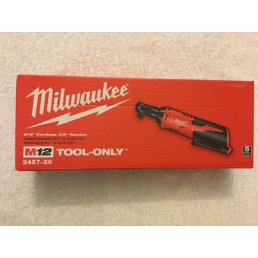 Milwaukee 2457-20 M12 Cordless 3/8" Sub-Compact 35 ft-Lbs 250 RPM Ratchet w/ Variable Speed Trigger