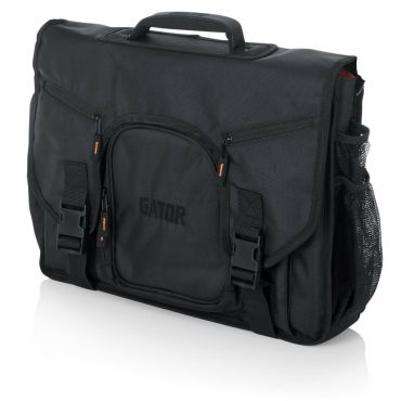 Gator Cases G-Club Series Messenger Style Bag to hold Laptop based DJ midi Controllers up to 19", laptop, and headphones
