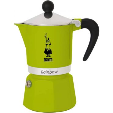 Bialetti 4973 Rainbow Espresso Maker, 6-Cups, Green