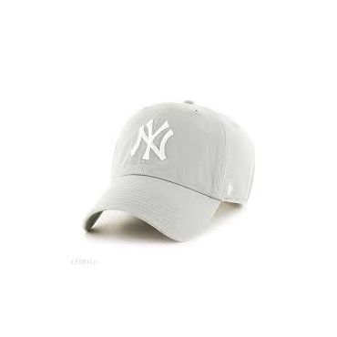 47 Brand New York Yankees Clean Up Cap, Light Grey/White