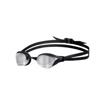 Arena Cobra Core Swipe Mirror Racing Swimming Swipe Anti-fog Mirror Goggles, Silver/Black