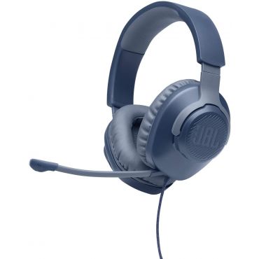 JBL Wired Over-Ear Gaming Headset with 3.5MM Connection and Detachable Boom Mic, Blue