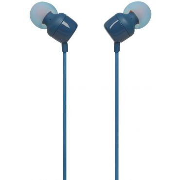JBL Tune 110 In-Ear Headphone with One-Button Remote/Mic, Blue