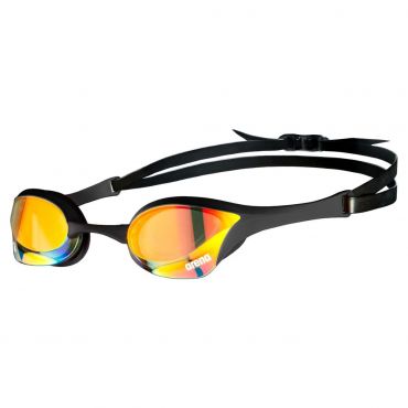 Arena Unisex Cobra Ultra Swipe Racing Swim Goggles, Swipe Mirror Lens, Yellow Copper/Black