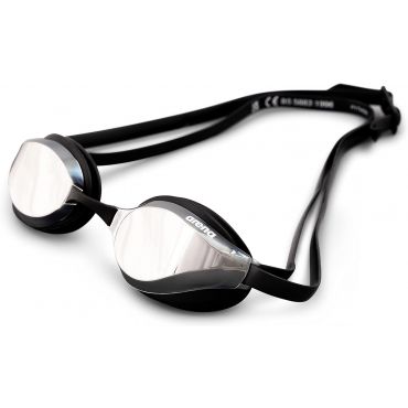 Arena Unisex Python Racing Swim Mirror Lens Goggles, Silver/Black