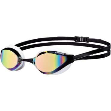 Arena Unisex Python Racing Swim Mirror Lens Goggles, Copper/White