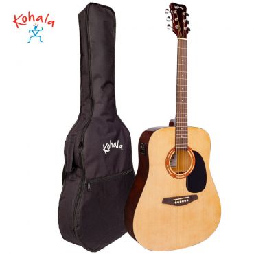 Lanikai KG100SE Kohala Full Size Steel String Acoustic/Electric Guitar with Pickup/Tuner & Bag