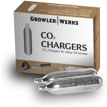 GrowlerWerks uKeg 128 CO2 Chargers 16g, Box of 10