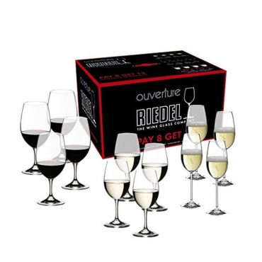 Riedel Pay 8 Get 12 Ouverture Red and White Magnum Glass and Champagne Flute
