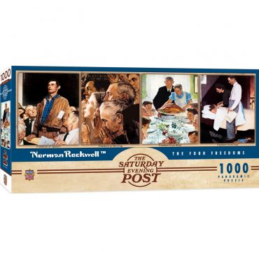 Masterpieces The Four Freedoms Norman Rockwell 1000 Piece Panoramic Puzzle