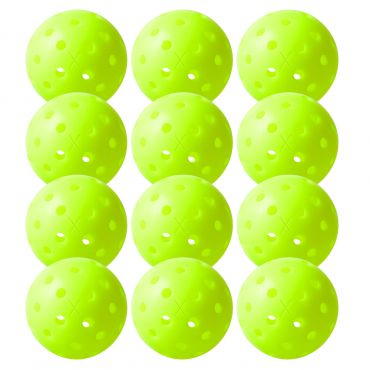 Franklin Sports X-40 Pickleballs 12-Piece Outdoor Gaming Pack, Yellow