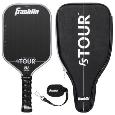 Franklin Sports Pro 14mm FS Tour Series Carbon Fiber Pickleball Paddles, Dynasty Pro Player Paddle, Gray