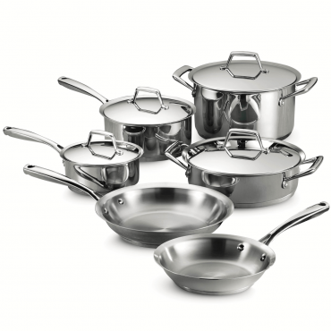 Tramontina 80101/202DS Gourmet Prima Stainless Steel Cookware Set, 10 Piece