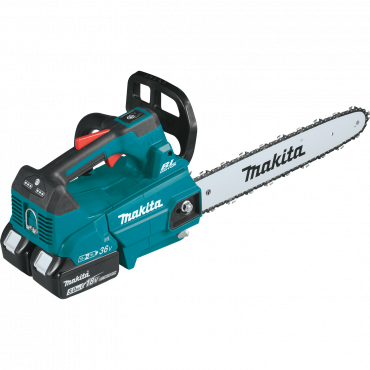 Makita XCU09PT  Lithium-Ion Brushless Cordless Top Handle Chainsaw Kit, 36 Volt X2 16-Inch 5.0Ah, Teal
