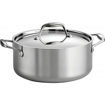 Tramontina 80116/025DS 5-Quart Covered Dutch Oven, Stainless Steel