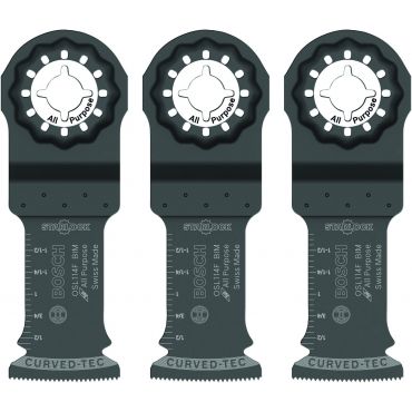 Bosch OSL114F-3 Starlock Oscillating Multi Tool Bi-Metal Plunge Cut Blade (3 Pack), 1-1/4"