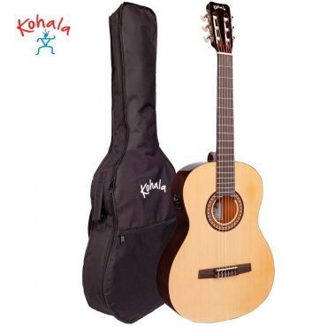 Lanikai KG100NE Kohala Full Size Nylon String Acoustic/Electric Guitar with Pickup/Tuner and Bag