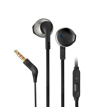 JBL Tune 205 In-Ear Headphone with One-Button Remote/Mic, Black