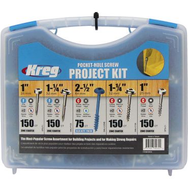 Kreg SK03 Pocket-Hole Screw Kit in 5 Sizes