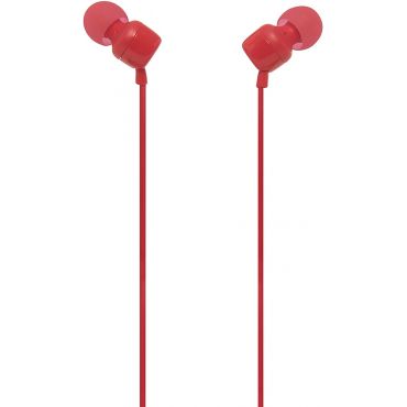 JBL Tune 110 In-Ear Headphone with One-Button Remote/Mic, Red