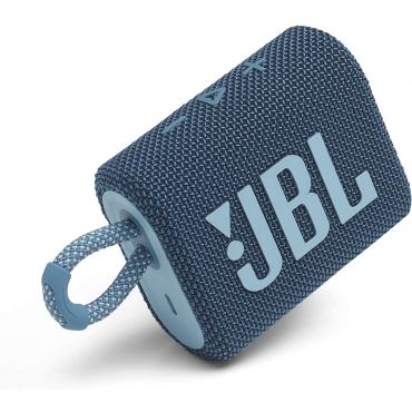 JBL Go 3 Portable Speaker with Bluetooth, Built-in Battery, Waterproof and Dustproof Feature, Blue