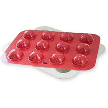 Nordic Ware Donut Hole and Cake Pop Pan, Red